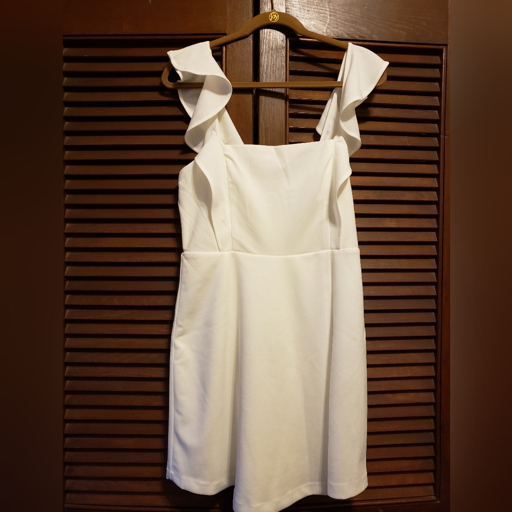 BCBG Paris Women's Ruffle Strap Mini Dress